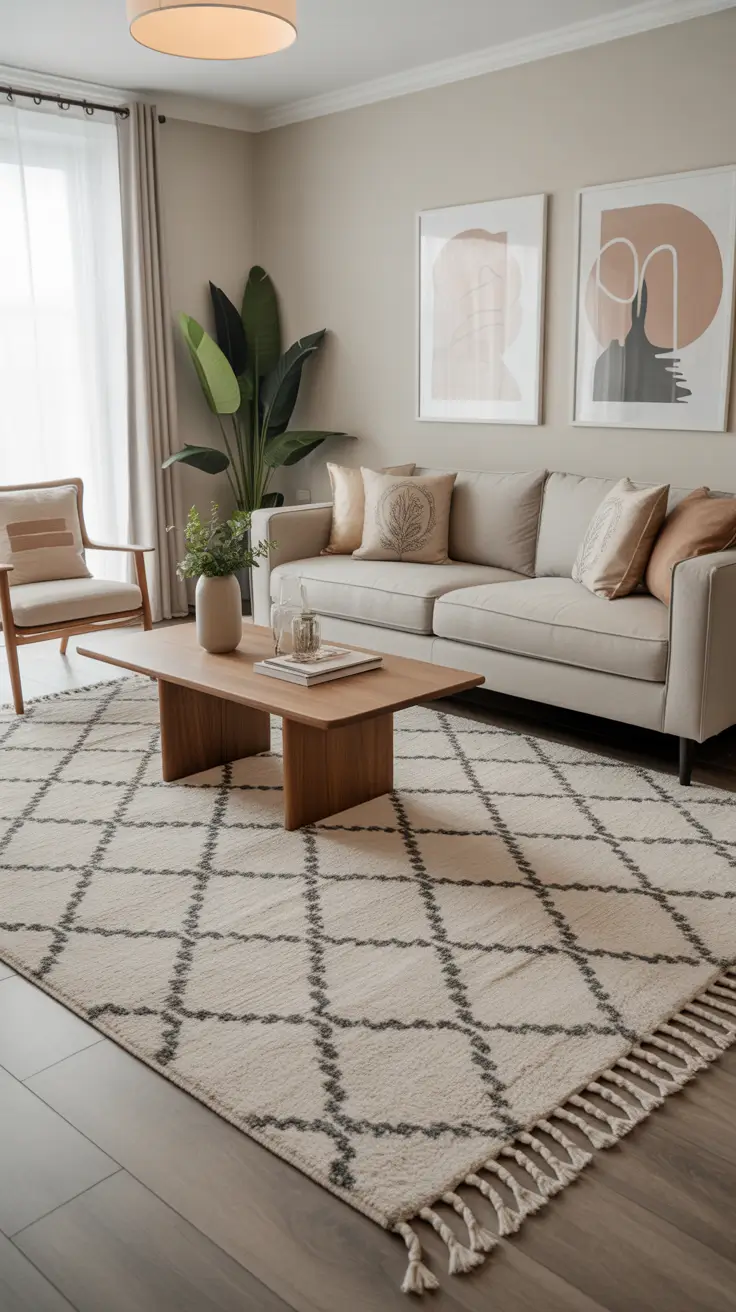 Living Room Carpet Ideas 2026: Modern Area Rugs, Cozy Neutrals & Stylish Designs