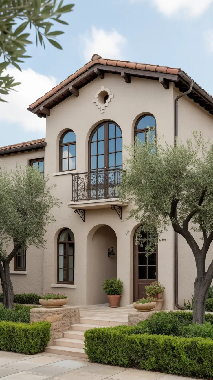 Vintage-Inspired Farmhouse with Cream and Olive Green Details