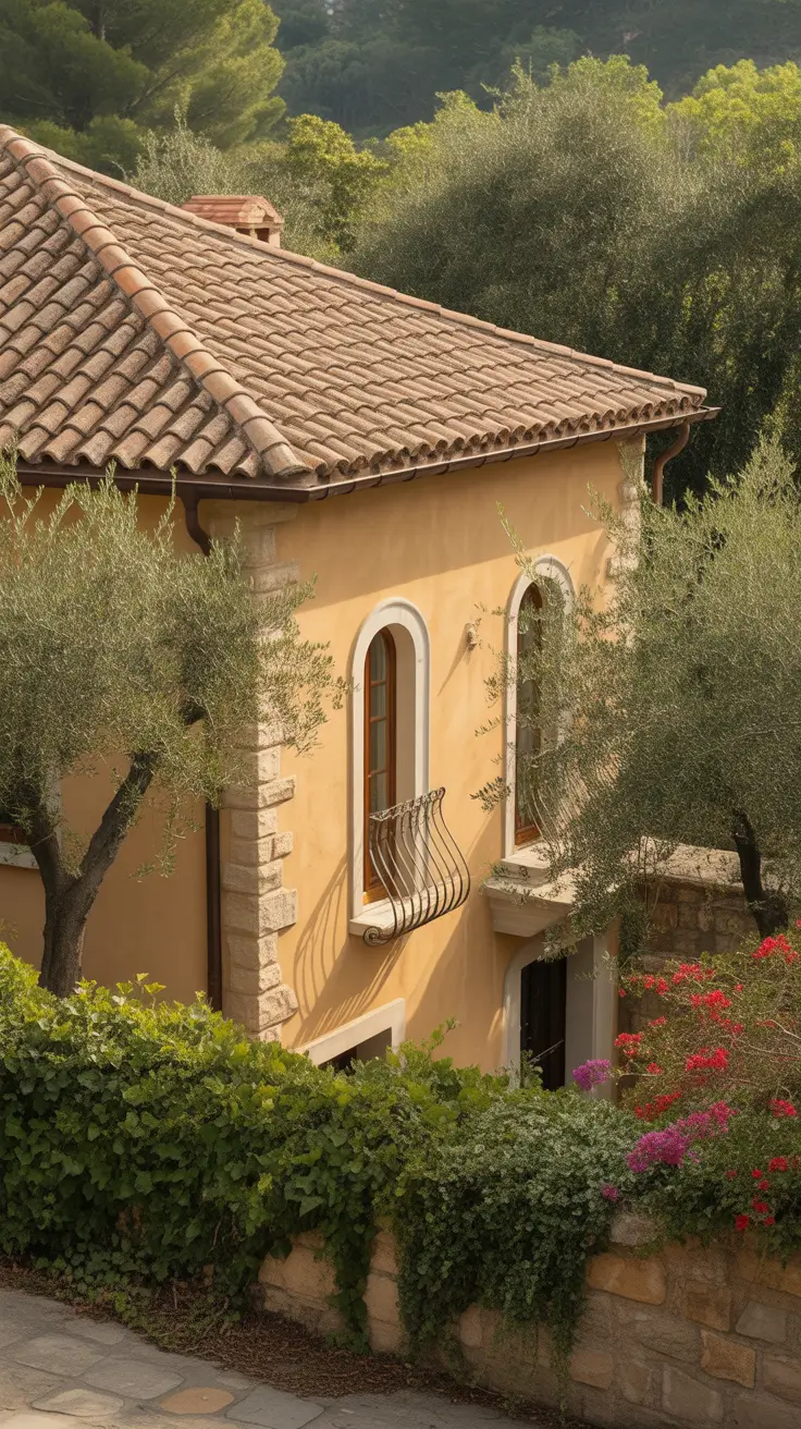 Vintage-Inspired Farmhouse with Cream and Olive Green Details