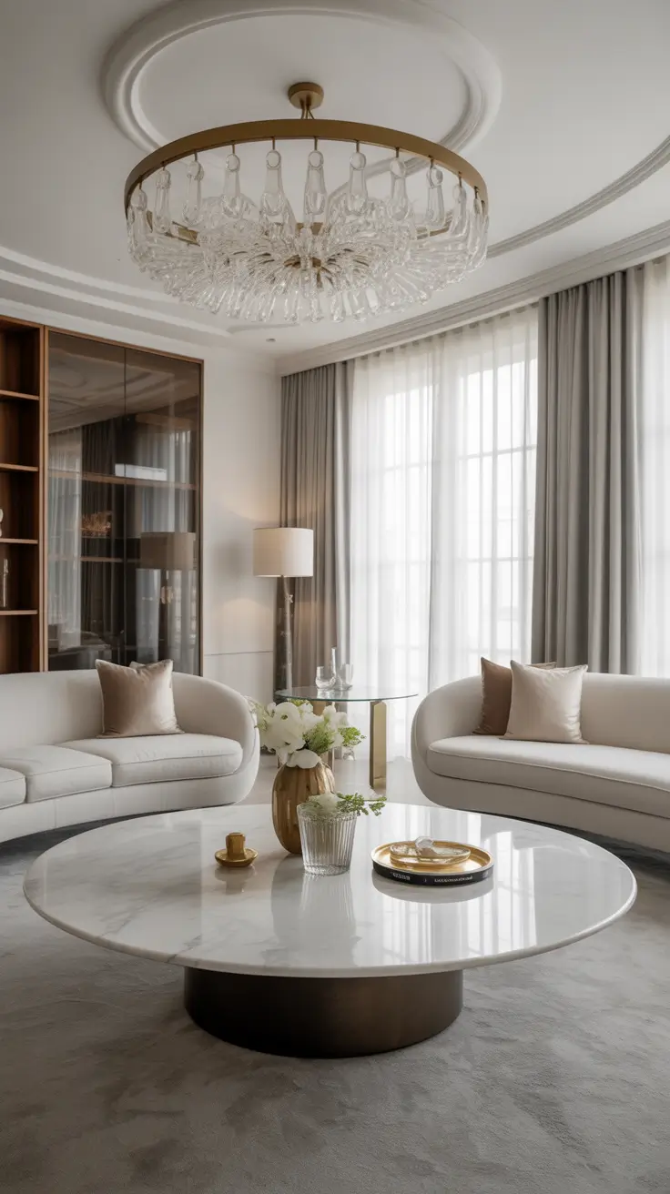 Round Table Living Room Ideas 2026: Modern & Elegant Designs