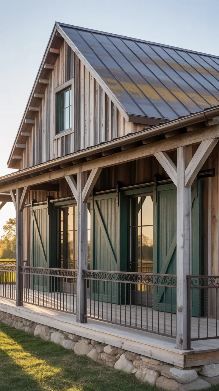 Vintage-Inspired Farmhouse with Cream and Olive Green Details