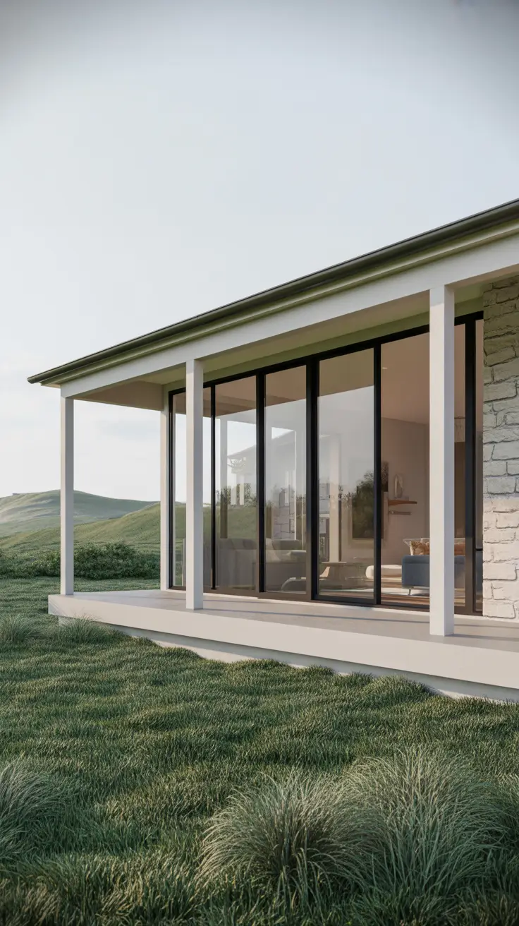 Vintage-Inspired Farmhouse with Cream and Olive Green Details