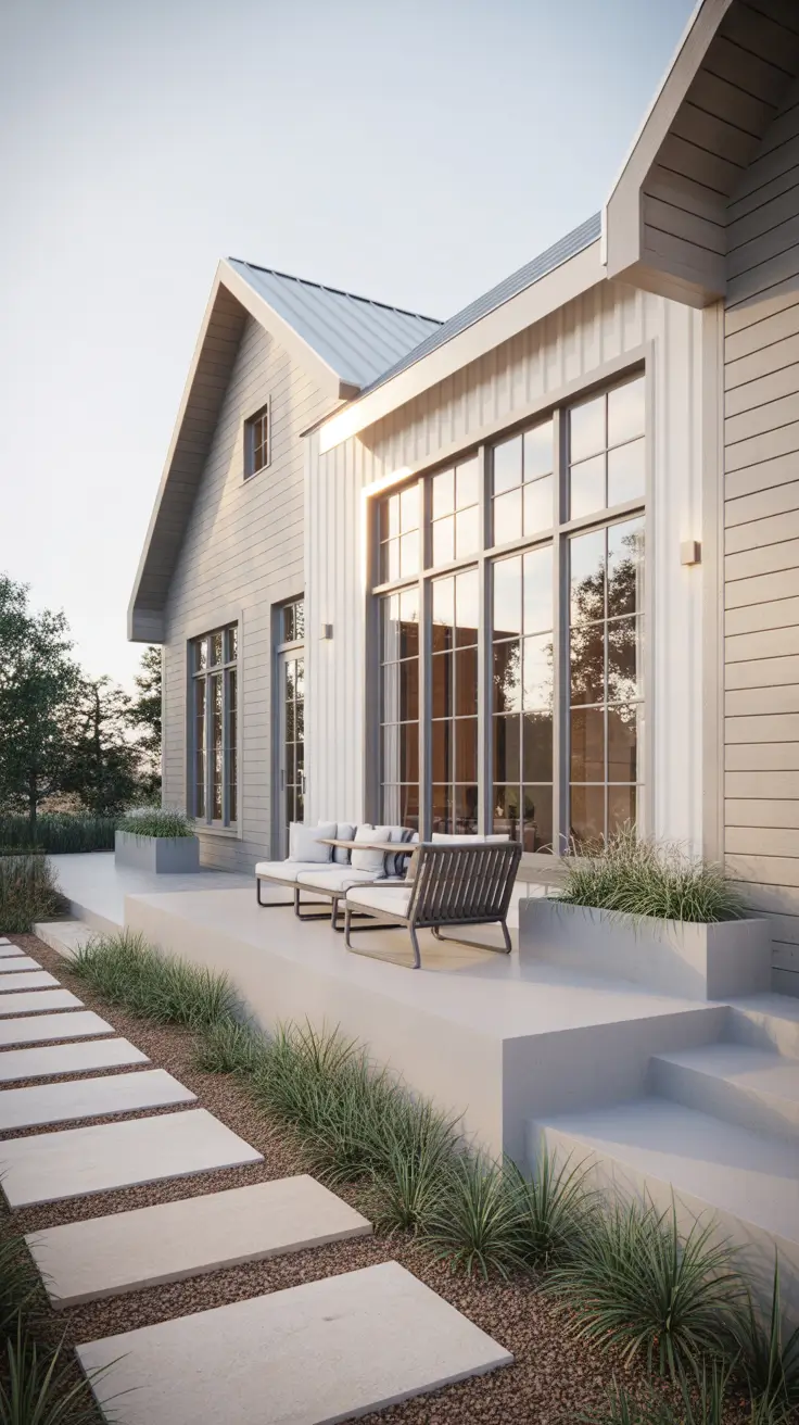 Vintage-Inspired Farmhouse with Cream and Olive Green Details