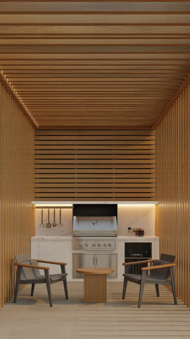 Outdoor BBQ Area With Roof 2026: Modern Covered Grill Ideas for Terrace, Deck & Garden