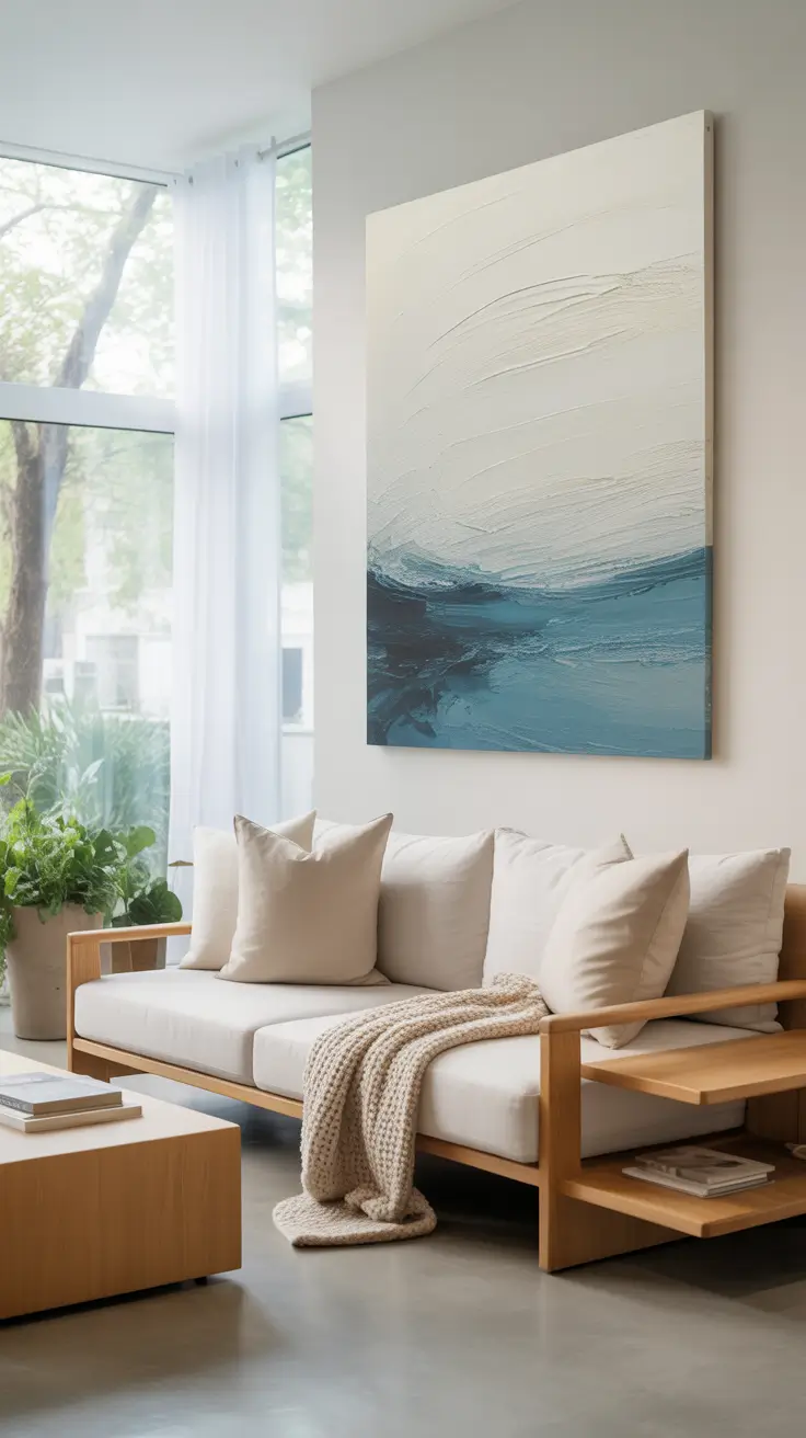 Wall Art for Living Room Ideas 2026: Modern Aesthetic Trends, Handmade Decor & Large Canvas Inspiration