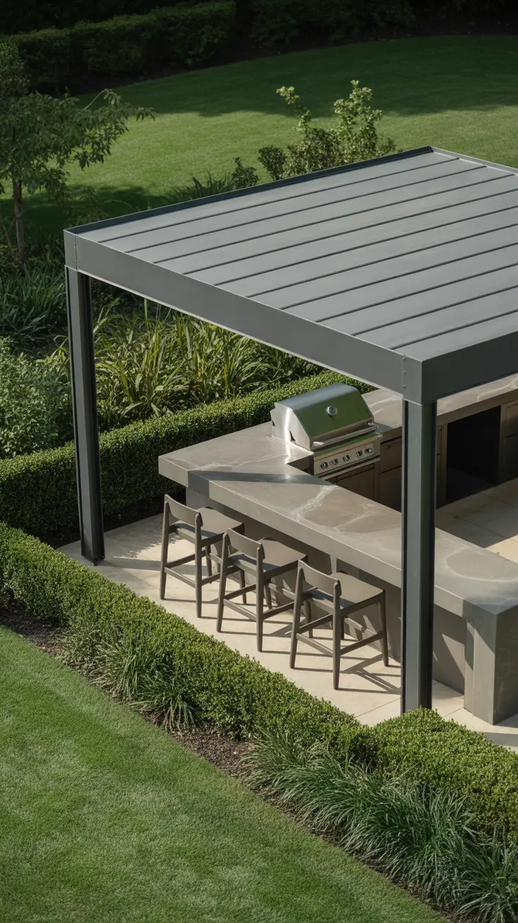 Outdoor BBQ Area With Roof 2026: Modern Covered Grill Ideas for Terrace, Deck & Garden