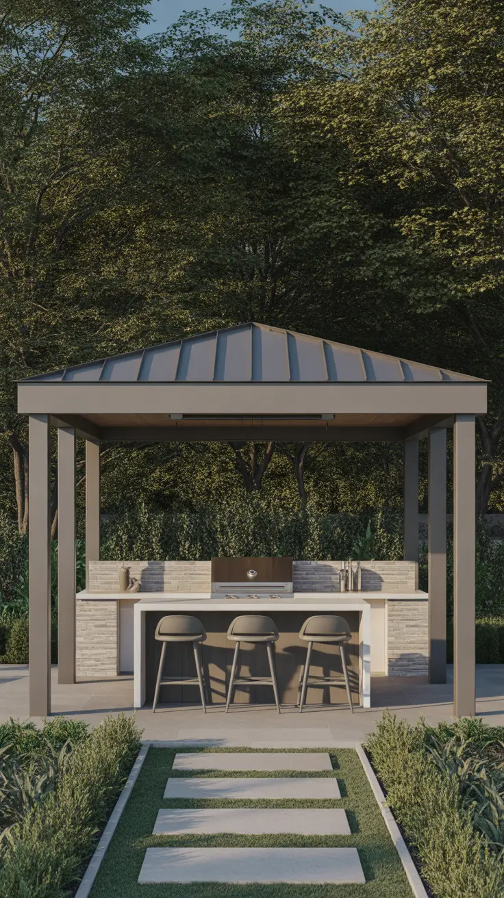 Outdoor BBQ Area With Roof 2026: Modern Covered Grill Ideas for Terrace, Deck & Garden
