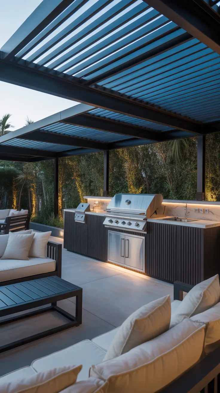 Outdoor BBQ Area With Roof 2026: Modern Covered Grill Ideas for Terrace, Deck & Garden