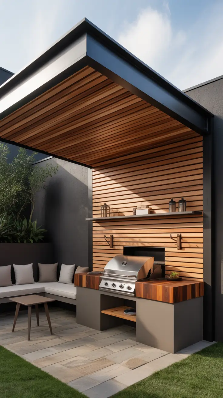 Outdoor BBQ Area With Roof 2026: Modern Covered Grill Ideas for Terrace, Deck & Garden