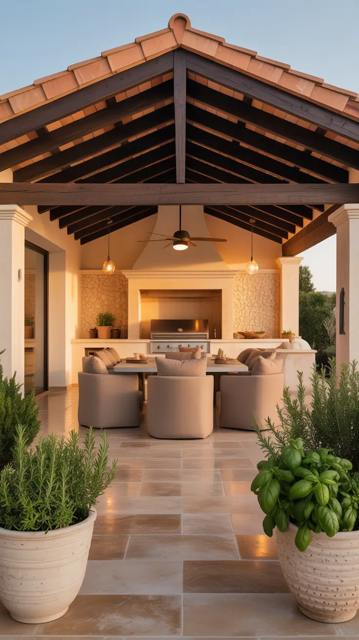 Outdoor BBQ Area With Roof 2026: Modern Covered Grill Ideas for Terrace, Deck & Garden