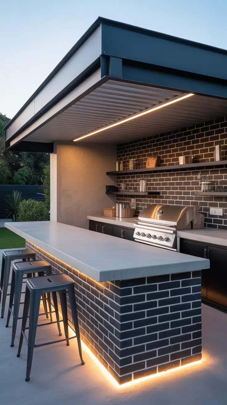 Outdoor BBQ Area With Roof 2026: Modern Covered Grill Ideas for Terrace, Deck & Garden