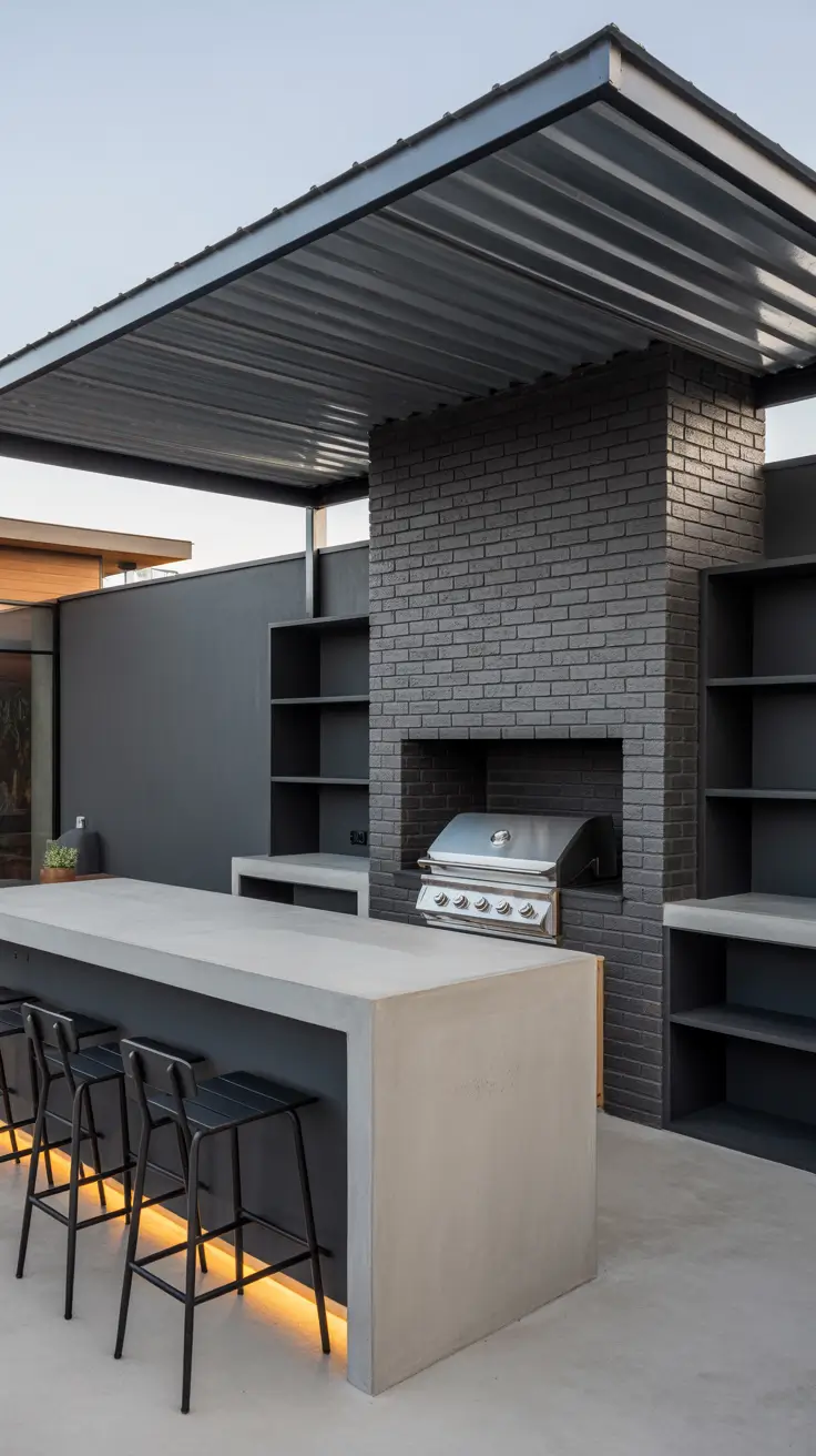 Outdoor BBQ Area With Roof 2026: Modern Covered Grill Ideas for Terrace, Deck & Garden