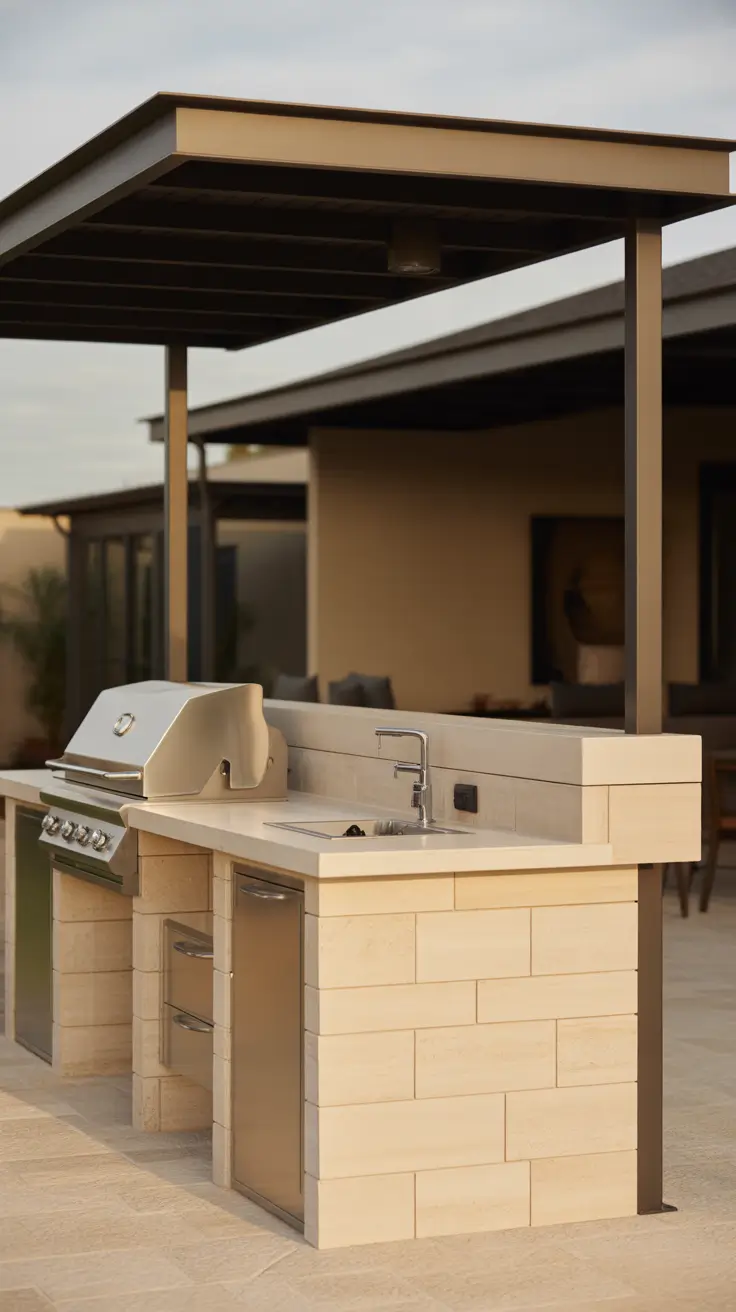 Outdoor BBQ Area With Roof 2026: Modern Covered Grill Ideas for Terrace, Deck & Garden