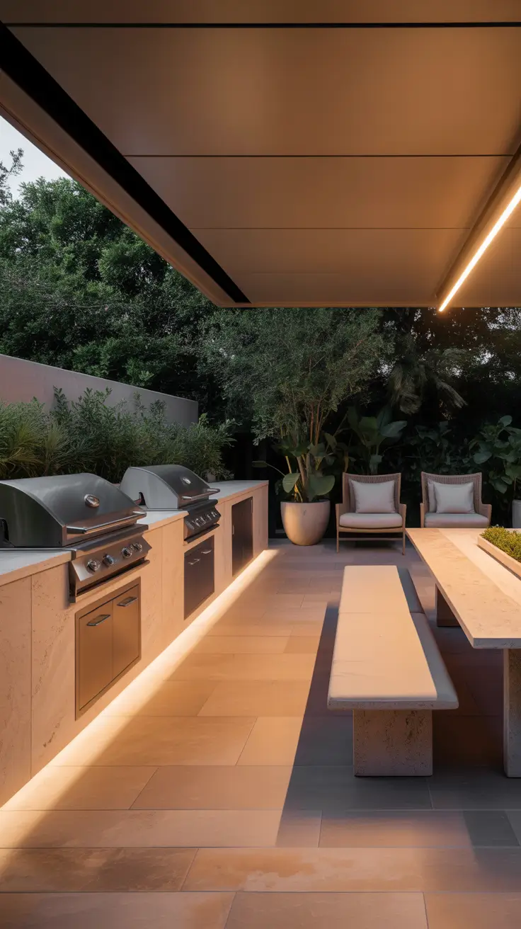 Outdoor BBQ Area With Roof 2026: Modern Covered Grill Ideas for Terrace, Deck & Garden